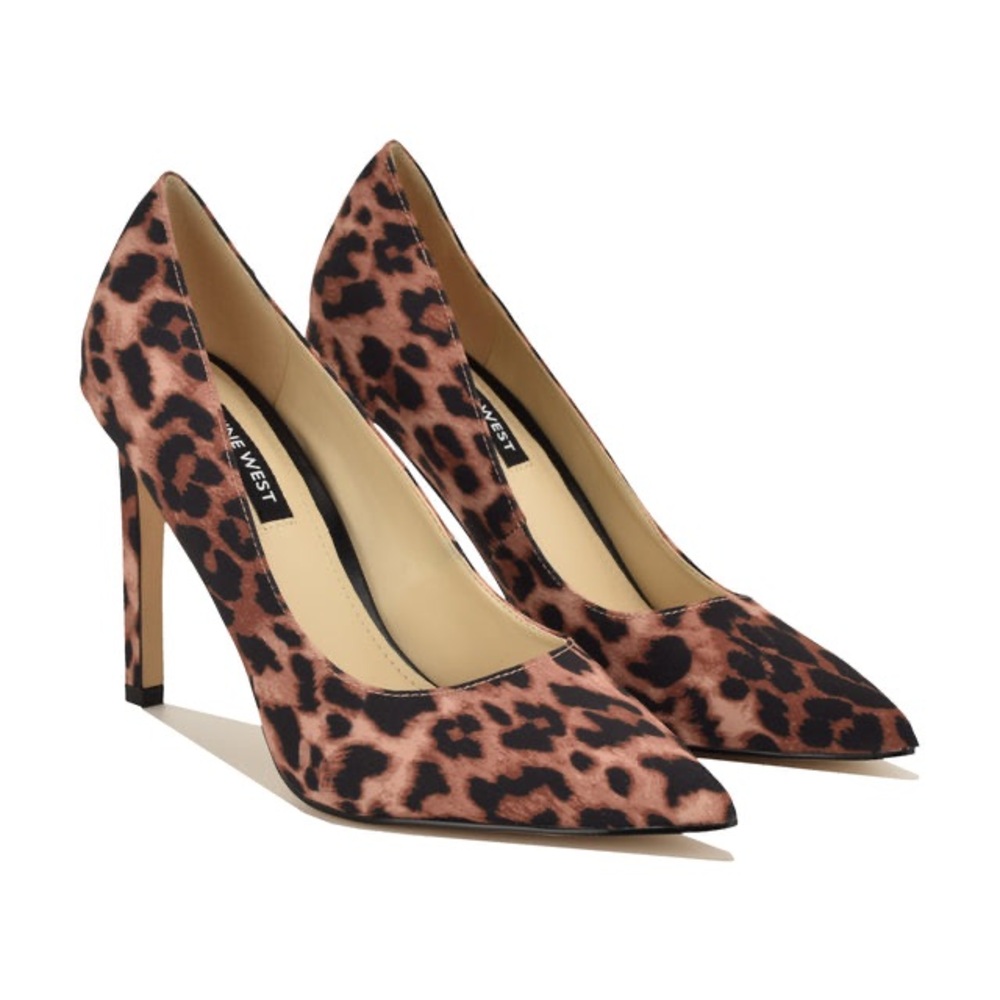 Nine West Leopard-Print Pointed Toe High Heels - Brown & Black - Picture 2 of 7